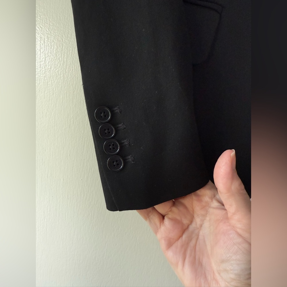 Express Classic Double Breasted Solid Black Blaze… - image 7